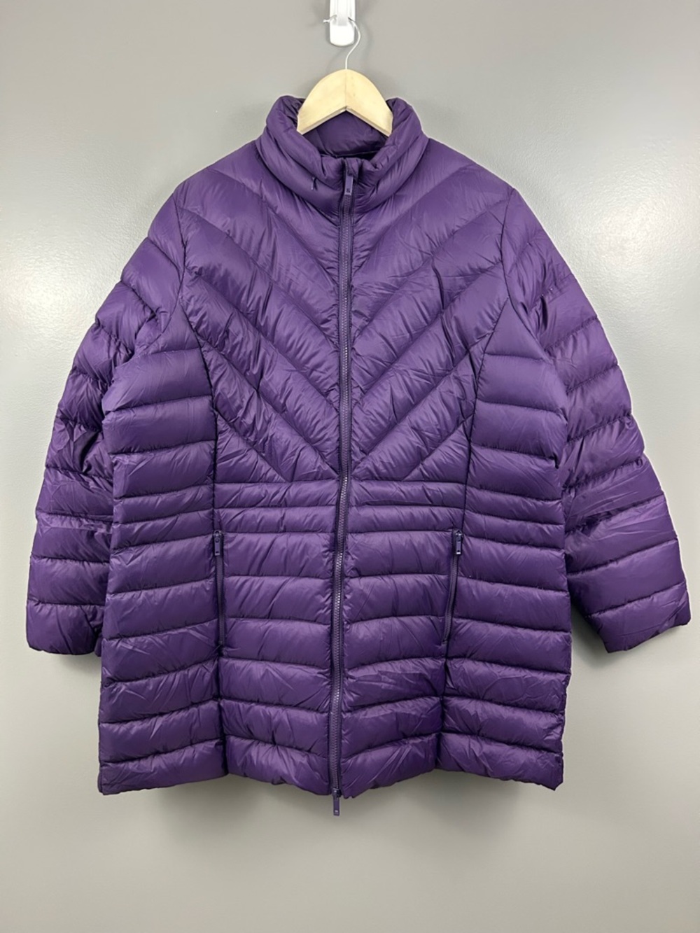 Penningtons In Every Story Quilted Down Puffer Jacket Plus Size 1X - Picture 3 of 11